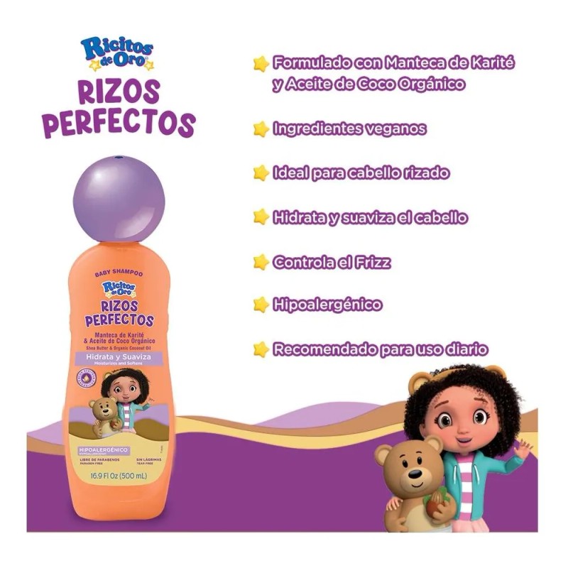 Shampoo/crema Para Peinar/desenrredante - Kit Rizos Perfecto