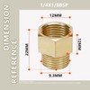 Bwintech 2 Pcs 1/4" Female to 1/8" Male BSP Thread