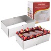 LDHHYH Set of 2 Baking Frames, Rectangular, Adjustable, Adjustable: 15.5-28