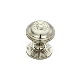 Infinity Decor Polished Nickel Preston Reeded Solid Brass Cupboard Knob Handle 40mm – Suitable for Furniture Wardrobe Cabinet Pull Handles