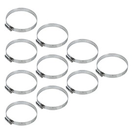 10Pcs Narrow Band 12mm Steel Adjustable Hose Clamp Hoop 59-82mm HC59-82/12 (59-82mm)