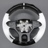 MEWANT DIY Stitched White Leather Steering Wheel Cover Wrap for