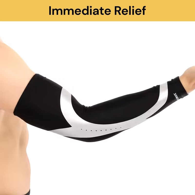 Elbow Brace Compression Sleeve Elastic Support, Tendonitis Pain, Tennis Elbow,