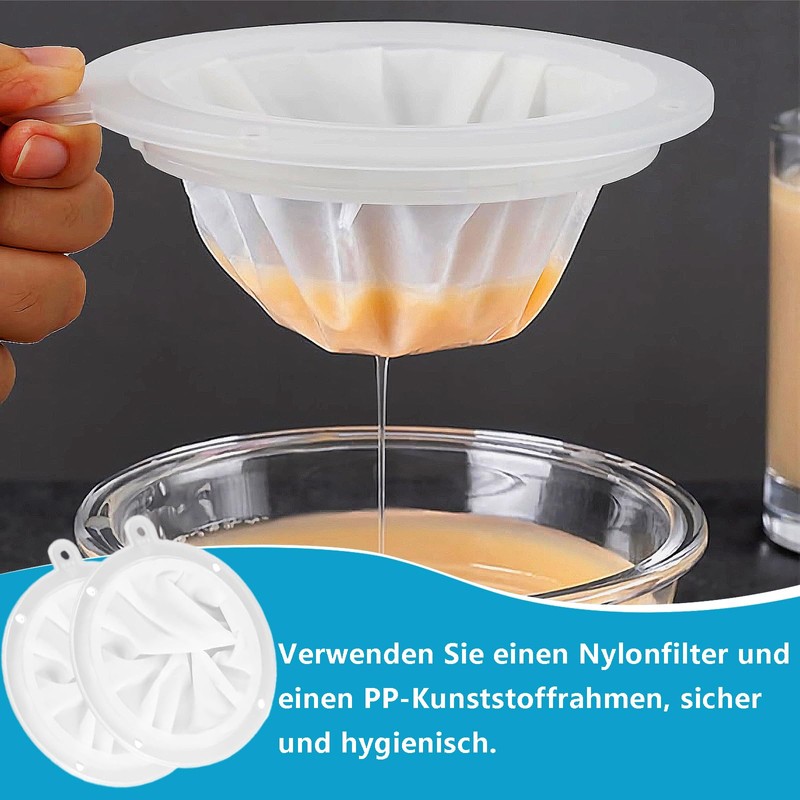 thirei Nylon Sieve Fine, Pack of 4 Mesh Sieve Kitchen