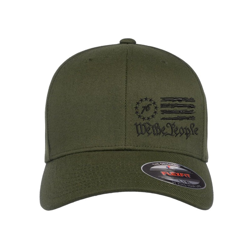 We The People 1776 Flag Side Embroidered Trump Patriotic Republican