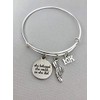 10K Running Gift Adjustable Bangle Charm Bracelet Jewelry She Believed