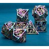 ARUOHHA Hollow Metal DND Dice Rainbow Dragons Dice Set with