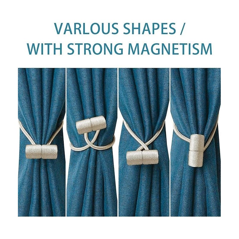 4Pcs Strong Magnetic Curtain Tiebacks Outdoor Elegant Decorative Tie Backs