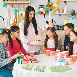 Cocktail Napkins, Paper Napkins Disposable for Dinner, Plaid Party Napkins, Wedding Napkins, 9.8 x 9.8 Inch, 3-Layer Paper for Party Dining, Picnic, Home (120, Green)