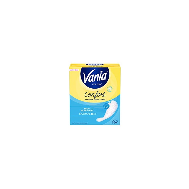 Vania Kotydia Panty Liners, Comfort, Normal, Fresh Fragrance, 56 Panty