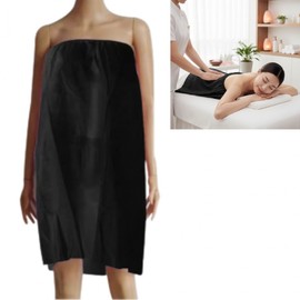 Skin Beauty Massage Gown Individually Wrapped (Black) Black 6ea