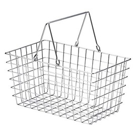 Chidorisangyou Basket Silver 11.8 x 7.3 x 6.1 inches (30 x 18.5 x 15.5 cm) Wire Basket 55-23