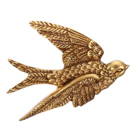 YARNOW Gold Swallow Wall Decor, 3d Flying Bird Wall Decor, Hanging Bird Wall Art for Bedroom Home Garden Decor