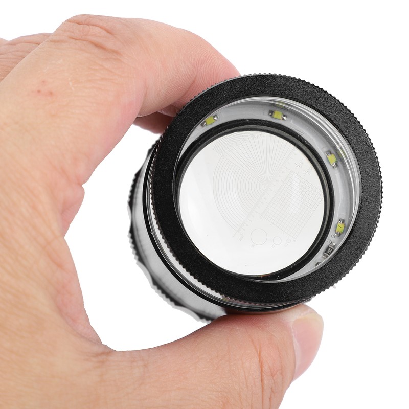 8LED 10X Magnifier Loupe with Scale High Definition Adjustable Magnifying