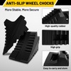 ROBLOCK Solid Rubber Wheel Chocks Heavy Duty Trailer Chock, G.V.W.