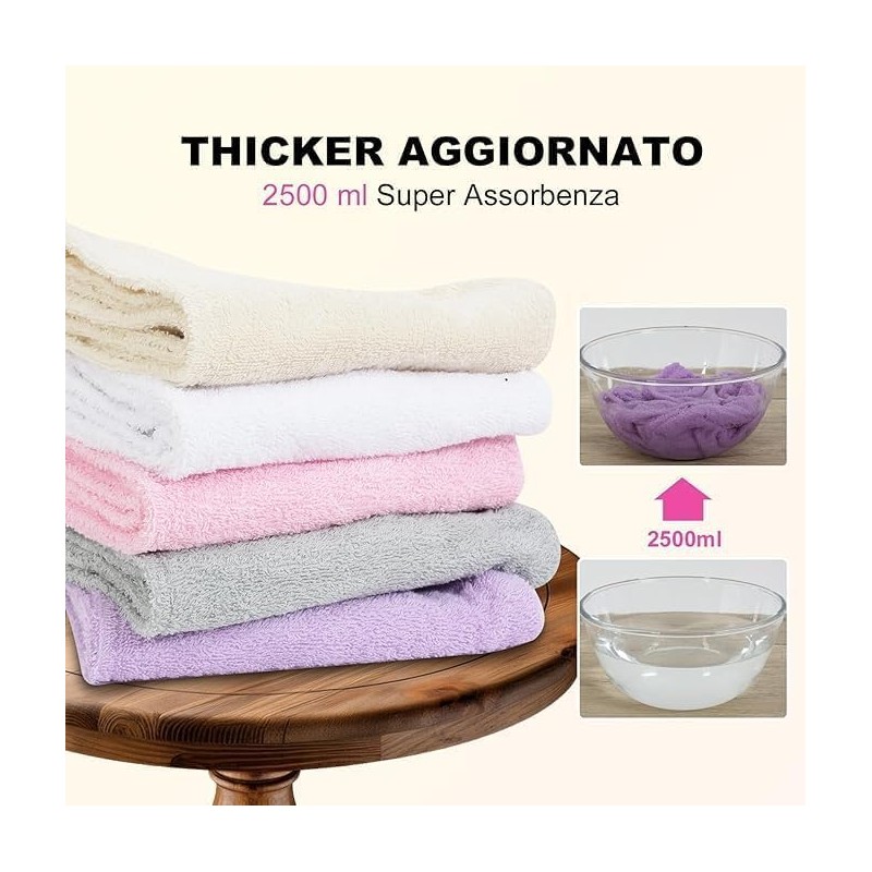 nice homeit Handtuch-Set mit 2 Haar-Turban, 100 % ringgesponnene Baumwolle,