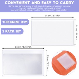 3 Pieces Credit Card Size Magnifying Glass Fresnel Magnification Lens Reading Magnifying Glass Lens Plastic Bag Magnifier Card 3 x Magnifying Glass Reading Aid Aid Fresnel Lens for Reading and Fire