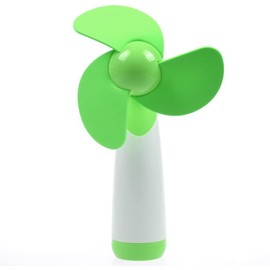 JDYYICZ Mini Handheld Fan Personal Fan Battery Soft Foam Blades Powered for Home and Travel (Green 1pcs)