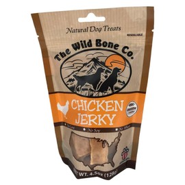 Wild Bone Company Chicken Jerky Natural Dog Treats, 4.5 Ounces, Made in The USA