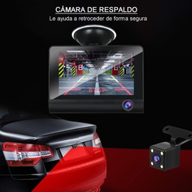 Feiniao Cámara de salpicadero, Cámaras Dash CAM para Auto, Full HD de 1080P con Pantalla IPS de 4 Pulgadas Grabadora de conducción Visión Gran Angular Sensor G Grabación en Bucle