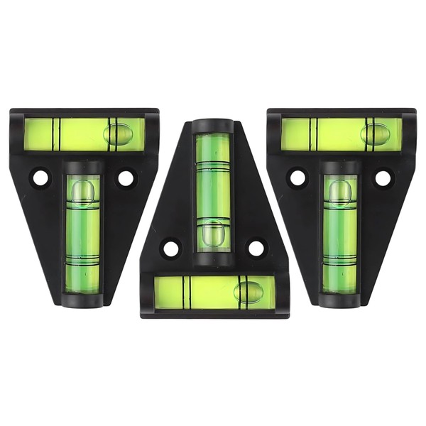 3 Mini Spirit Levels, Small Bubble Level Tool for Caravan,