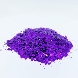 Amethyst Purple Chunky Glitter Mix, Nail Glitter, Resin for tumblers Nail Art Crafts and is Solvent Resistant (2oz)