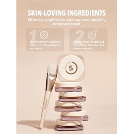 SHEGLAM Crema Hidratante Base de Cobertura Total Bálsamo Corrector de Larga Duración Base Facial para Piel Seca - Castaño