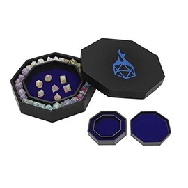 Forged Dice Co. Dice Tray Arena Rolling Tray and Storage Compatible with Any dice Game, D&D and RPG Gaming (Blue)