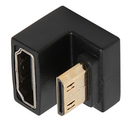Bewinner Adaptador Mini HDMI a HDMI en Forma de U de 8K, 180 Grados Macho a Hembra 8K 60Hz 48Gbps Transmisión Mini HDMI a HDMI Convertidor para PC TV