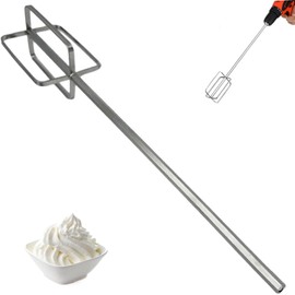 Accesorio para batidora de Taladro de Acero Inoxidable, Varilla agitadora, Accesorio para batidora Manual, batidor Pasta Carne Reforzado para la construcción doméstica