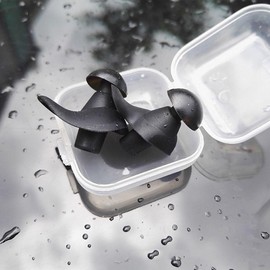 Waterproof Swimming Earplugs with Case Plug Orange 4ea