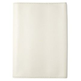 NSL-2803 SLIP-ON Book Cover, Free Type Bunko Book Jacket, Noir, Leather, White