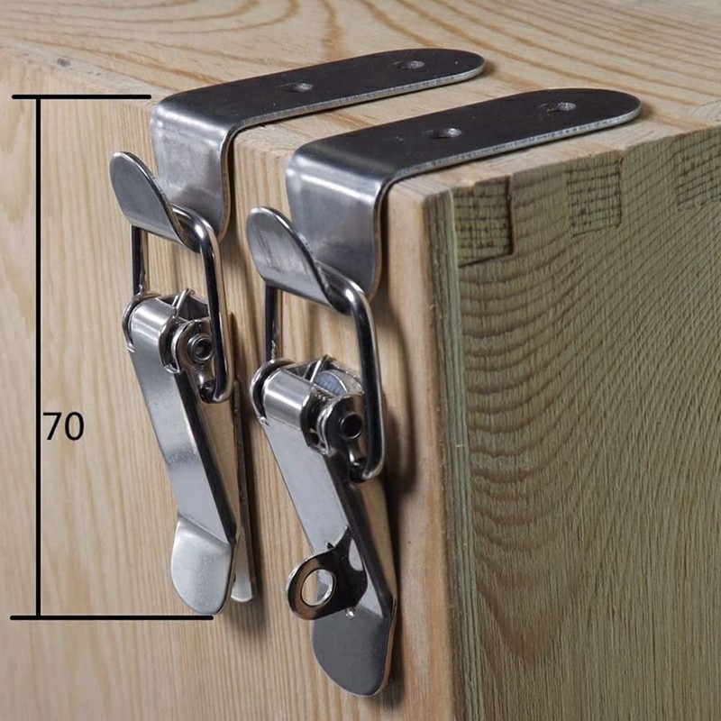 Oewnvmd 90 Degrees Duck-Mouth Buckle Hook Lock Stainless Steel Spring