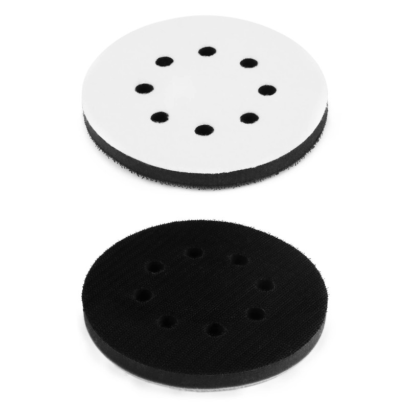 QWORK® 2PCS Soft Sponge Interface Pad for Eccentric Sanders, 125mm