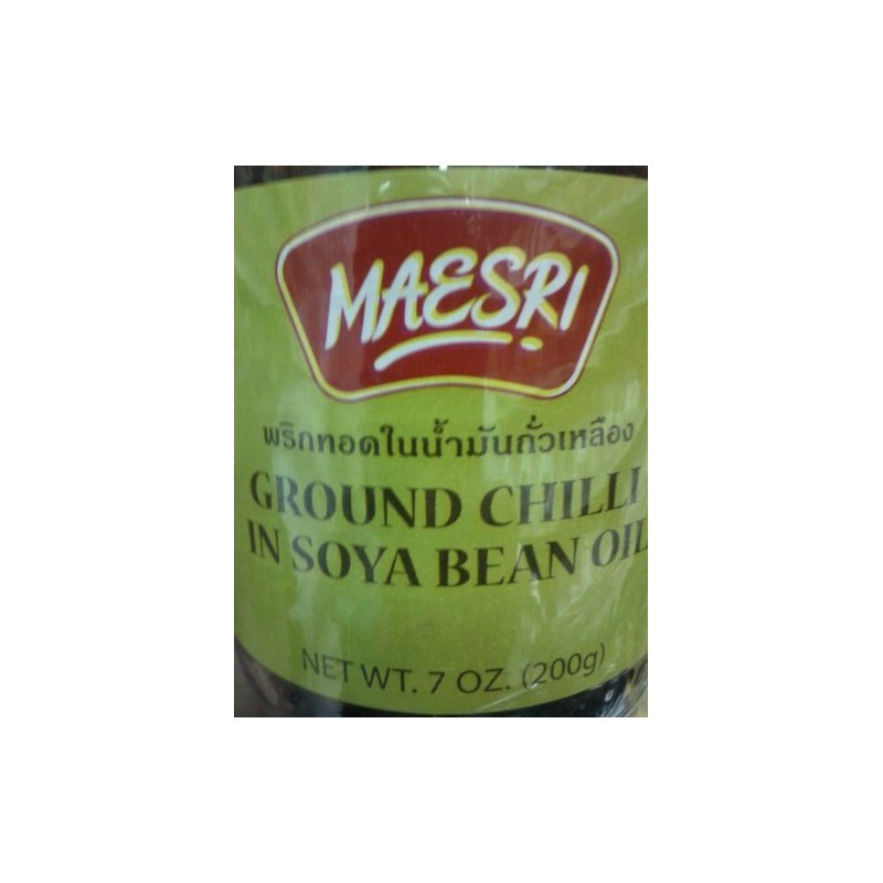 Ground Chilli in Soya Bean Oil by MaeSri Brand ,