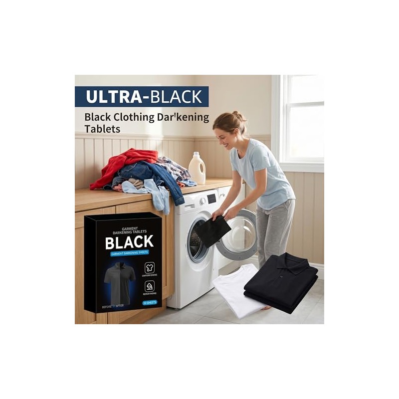 Tinte Negro Para Ropa, 10 Piezas De Tabletas De Tinte