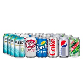 Soda Variety Pack - Assortment Popular Flavors - Home, Office or Party Refrigerator Restock Pack - By MaxPax (Diet Soda Variety, 24 Pack)