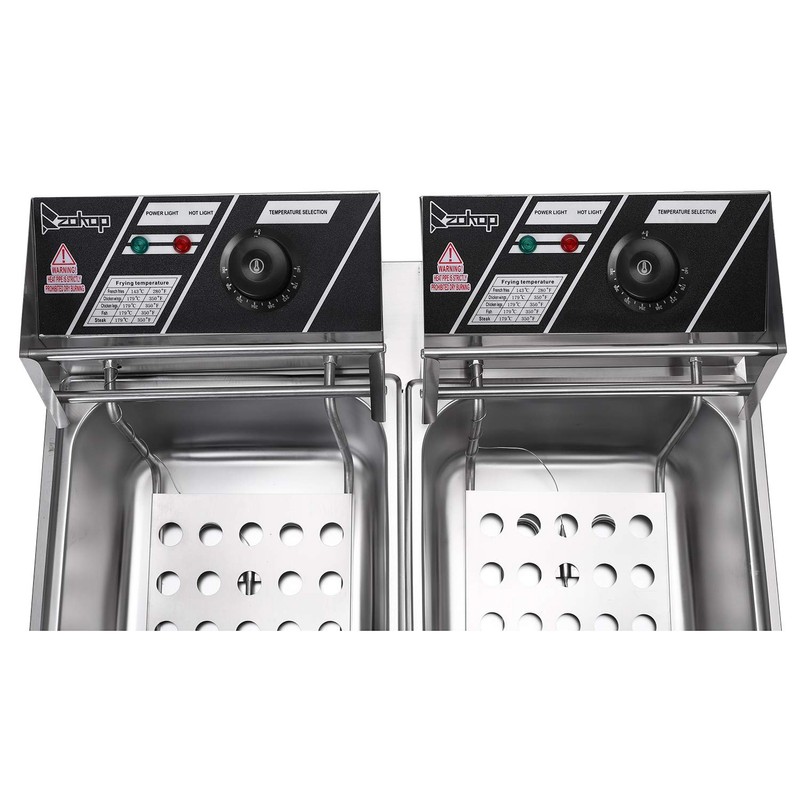 ZOKOP EH82 5000W MAX 110V 12.7QT/12L Stainless Steel Double Cylinder