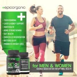 Epic Organicum 5 Day Detox Cleanse | Extra Strength Colon Cleanse & Liver Detox | Promotes Healthy Gut Support | Detox Cleanse for Men & Women | Made in The USA | 30 Capsules