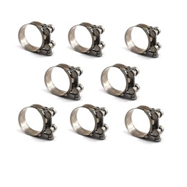 8 Pcs 304 Stainless Steel Worm Gear Hose Clamps Size 20-22mm