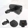 X AUTOHAUX Universal Adjustable Windshield Washer Nozzles Kit Black -