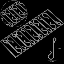 Jetec Christmas Tree Hooks Christmas Ornament Hangers Weatherproof Plastic Hooks Transparent Accessories Hooks Home Decoration, Party Supplies for Christmas Tree, Christmas Wreath (200)