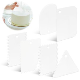 6pcs Bench Scraper Kitchen, Plastic Multi-Purpose Dough Scraper Tool, Kitchen Scraper for Baking