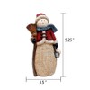 Christmas Snowman Figurines, Xmas Holiday Winter Wonderland Decoration Home Indoor