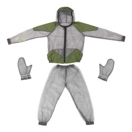 Doorslay Fishing Suit - Mesh Bug Suit for Outdoor with Jacket, Pants, Hood & Gloves for Fishing, Hiking, Hunting, Camping (3X-Large)