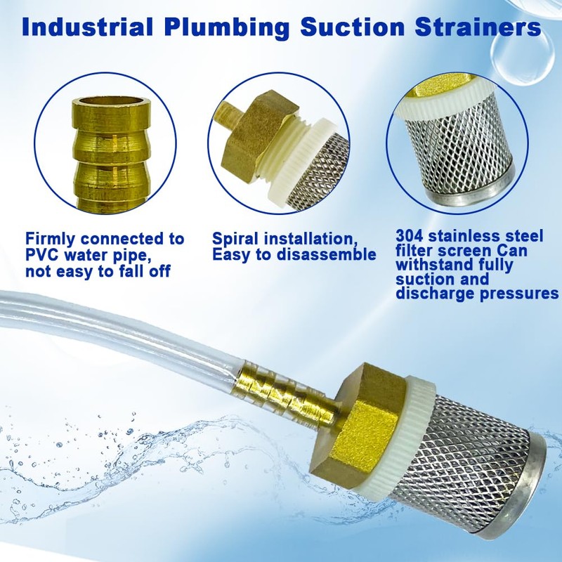 AIMCOCO 10mm Inline Strainers Filter Copper Tube Joint 10mm Diameter