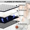 Cotton Comfort Bedding Waterproof Mattress Protector King Size 4-Layer Quilted