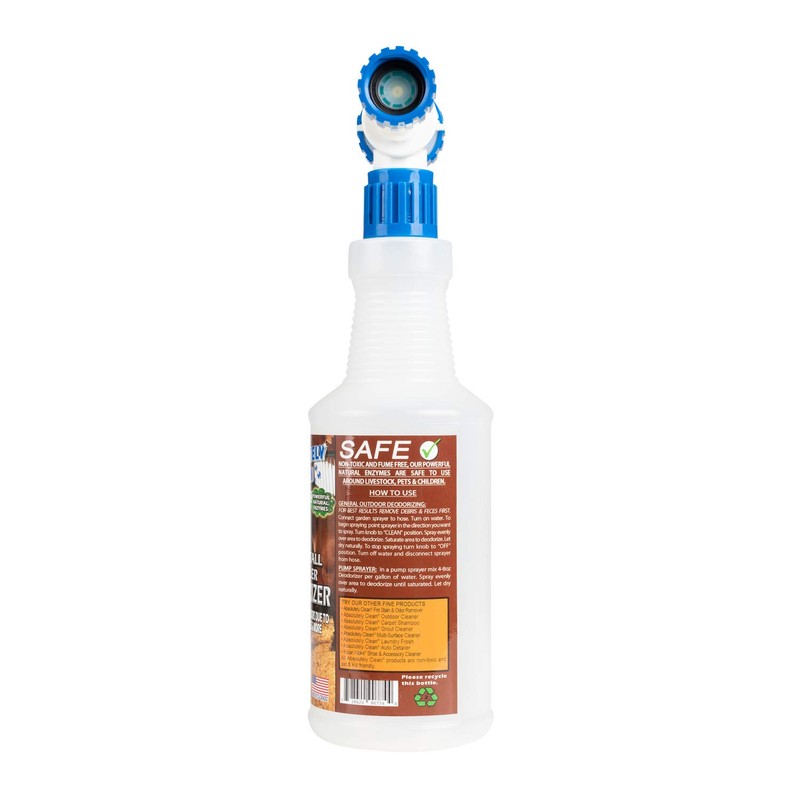 Absolutely Clean Barn, Stall, or Horse Trailer Deodorizer, Natural-Based Cleaning