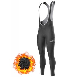 Zimco Men's Padded Thermal Cycling Bibs Tight Cycling Bibs Long Pants (Gray, Medium)