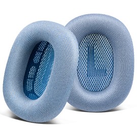 SOPROM Ear Pads Replacement for Airpods Max Over-Ear Headphones, Earpads Cushions with Durable Mesh Fabric, Softer Foam - Navy Blue